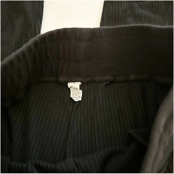 Zyia Jogger Pants Small Black Soft Ribbed Full Length Drawstring Pockets - Picture 7 of 11